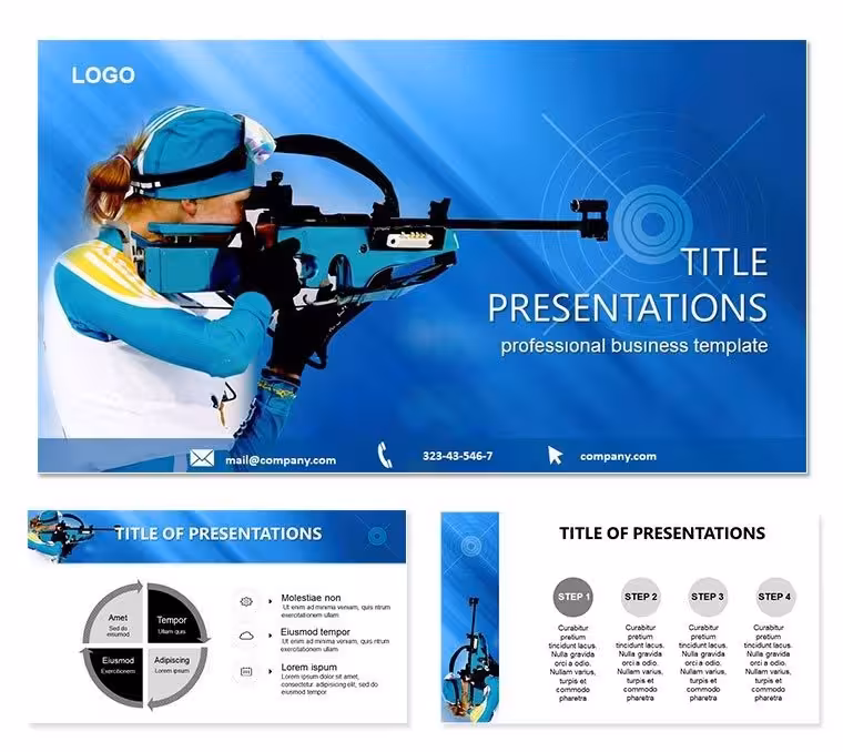 Biathlon PowerPoint Template: Balancing Speed and Sharpshooting Focus