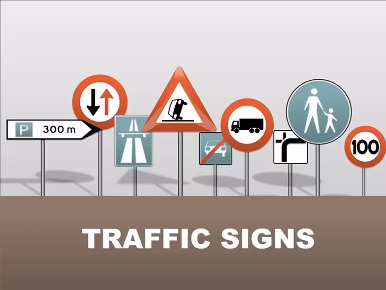 Traffic Signs Keynote Charts Template: Revolutionize Your Road Safety Presentations