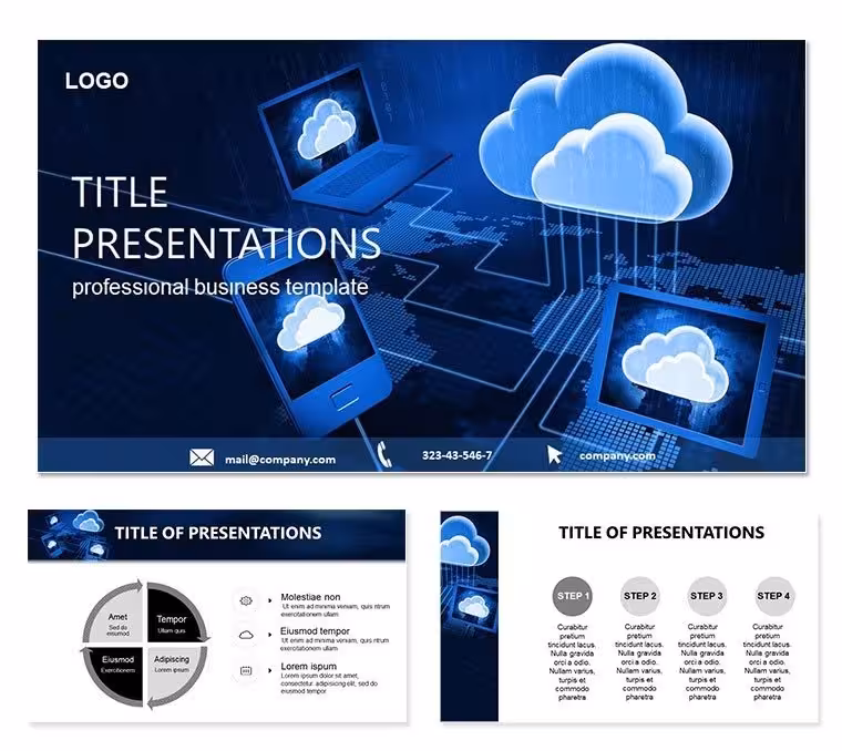 Internet Cloud PowerPoint Template: Connecting Ideas in the Cloud