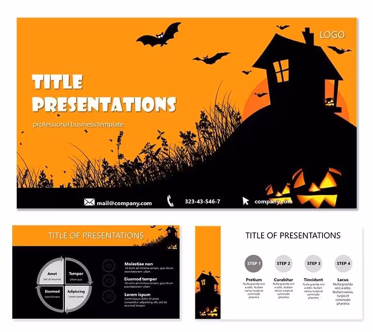 Halloween Lantern Pumpkin PowerPoint Template - Download Now
