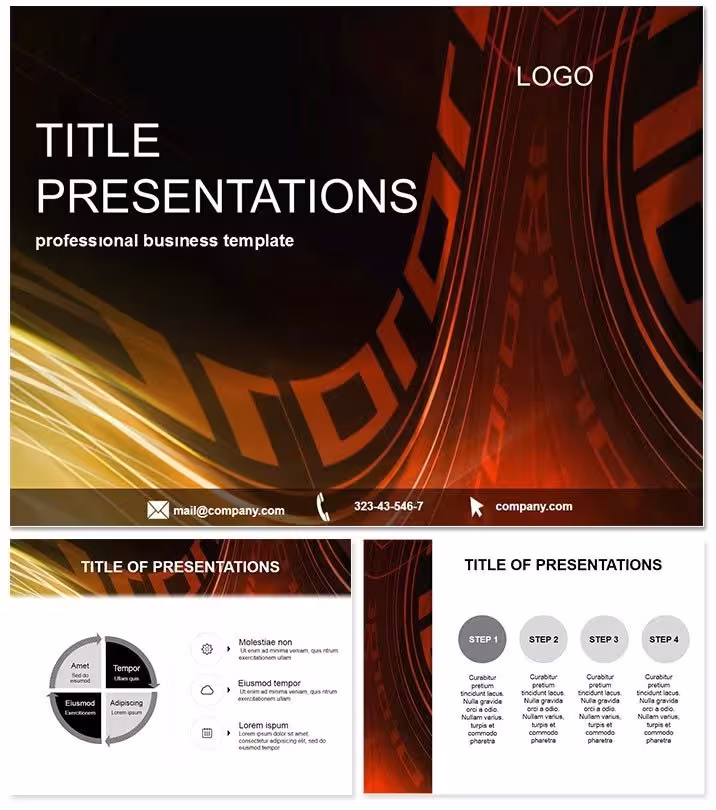 Abstract Fantastic Road PowerPoint Template