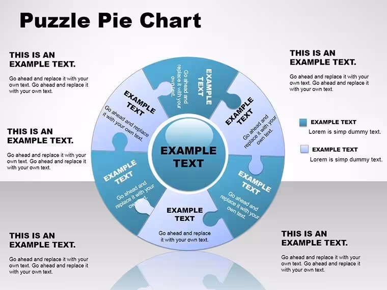 Puzzle Pie Charts Template for Keynote Business