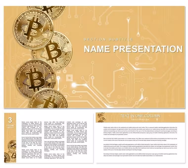 Bitcoin Online Course Cryptocurrency Keynote Template: Presentation