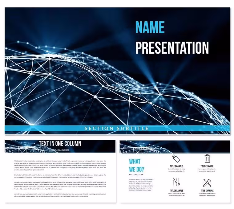 Tetrahedron Module Light Keynote Templates - Themes