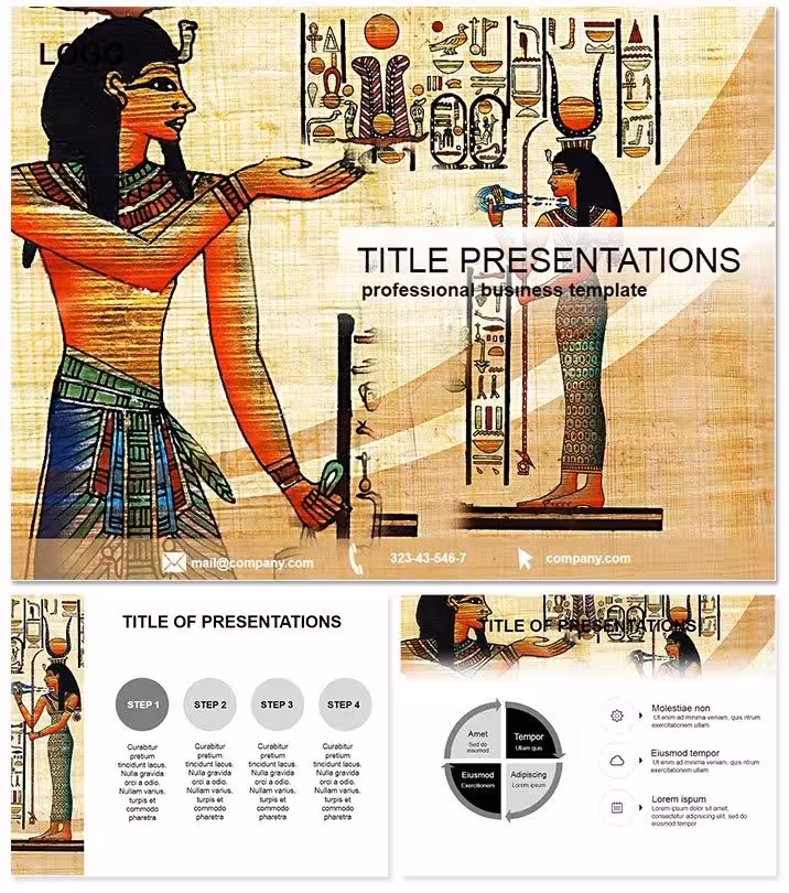 Ancient Egyptian Art Keynote Template: Revive Timeless Tales