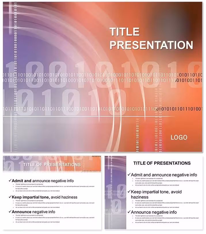 Futuristic Numerical Code PowerPoint Template