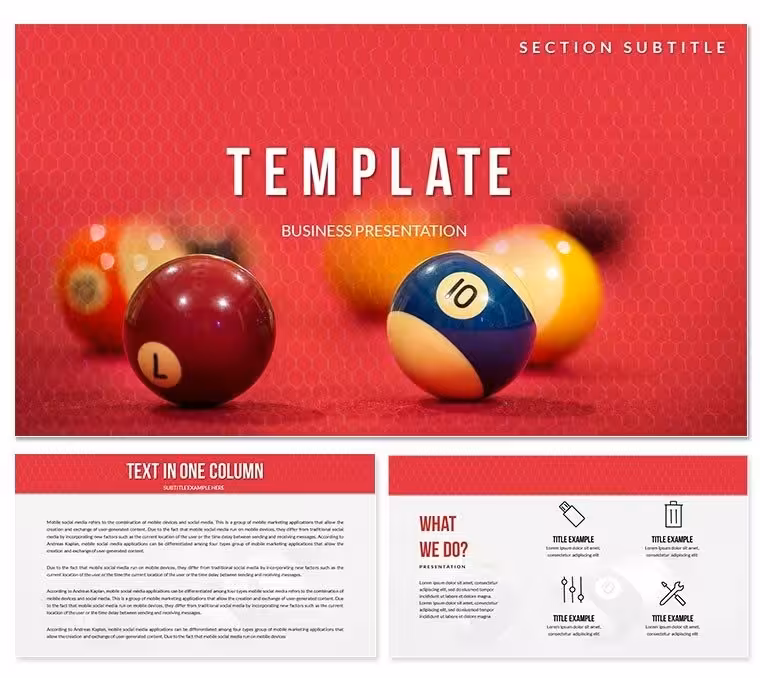 Pool Balls Keynote template Presentation