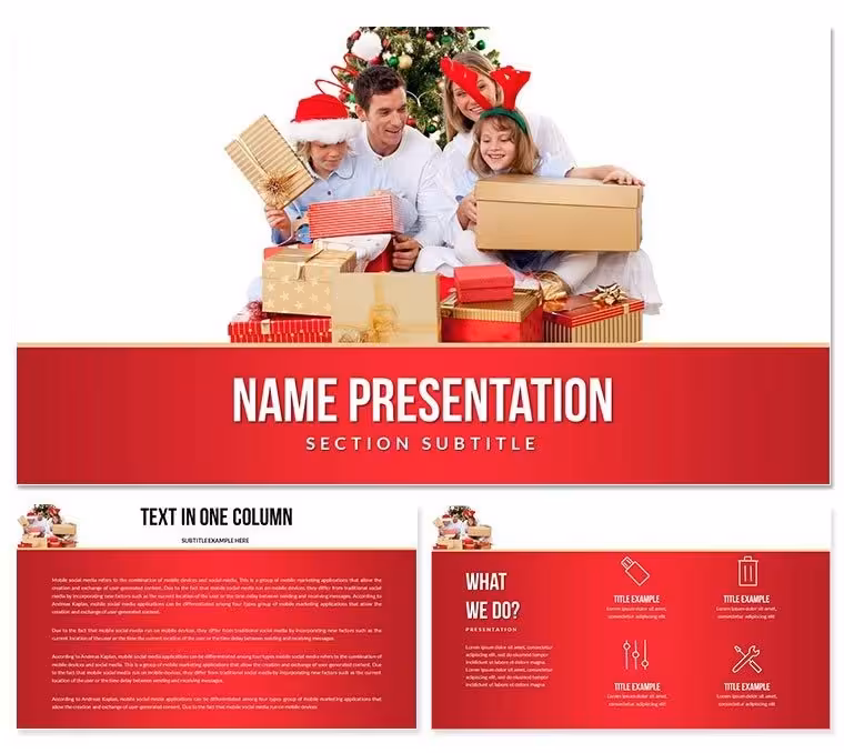 Celebrate Christmas with Family Keynote Template - Download Free
