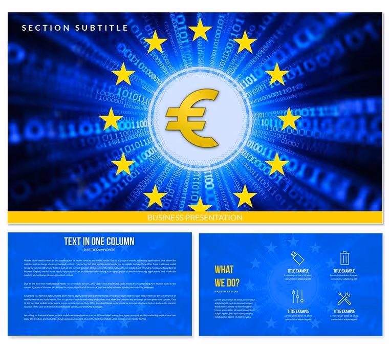 European Union : Euro currency Keynote Templates