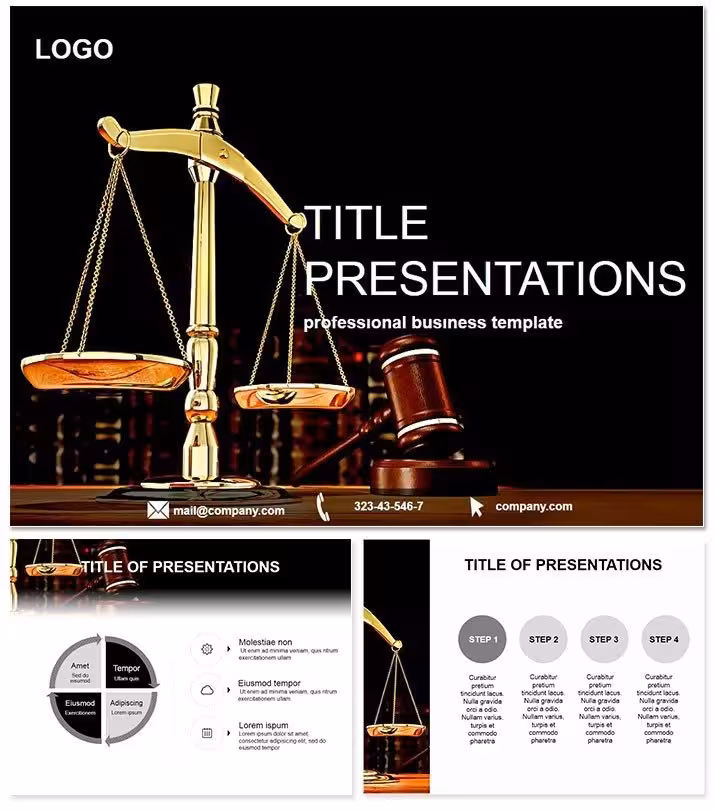 Precise Judicial Authorities PowerPoint Template