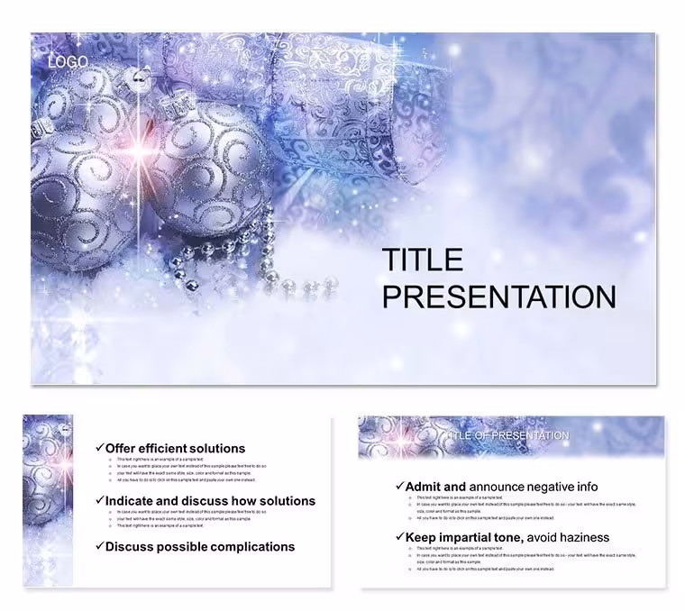 Christmas Balls Gifts Keynote Template: Unwrap Festive Brilliance
