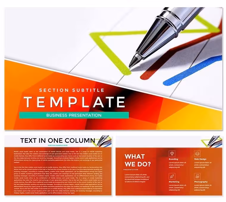 Analytical Work Keynote Template: Master Finance Visuals