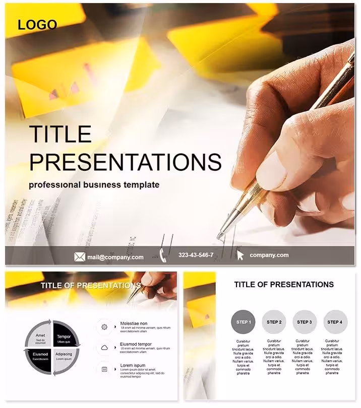 Subscribes Business Document PowerPoint Template: Streamline Your Subs
