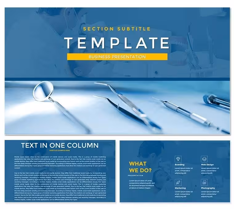 Dental instruments Keynote Presentation Templates