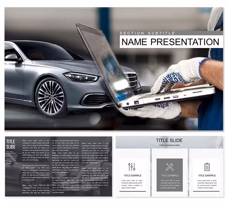 Car Diagnostic Tools Keynote Template: Engineered for Impact