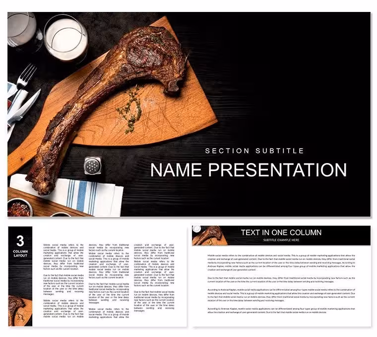 Delicious Meat Recipes Keynote template