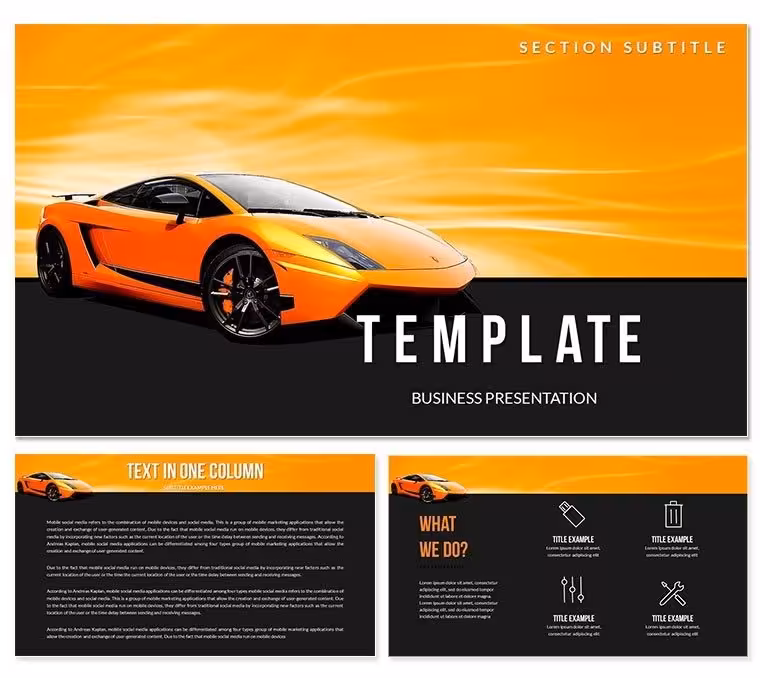 Fastest Car Keynote templates - Themes