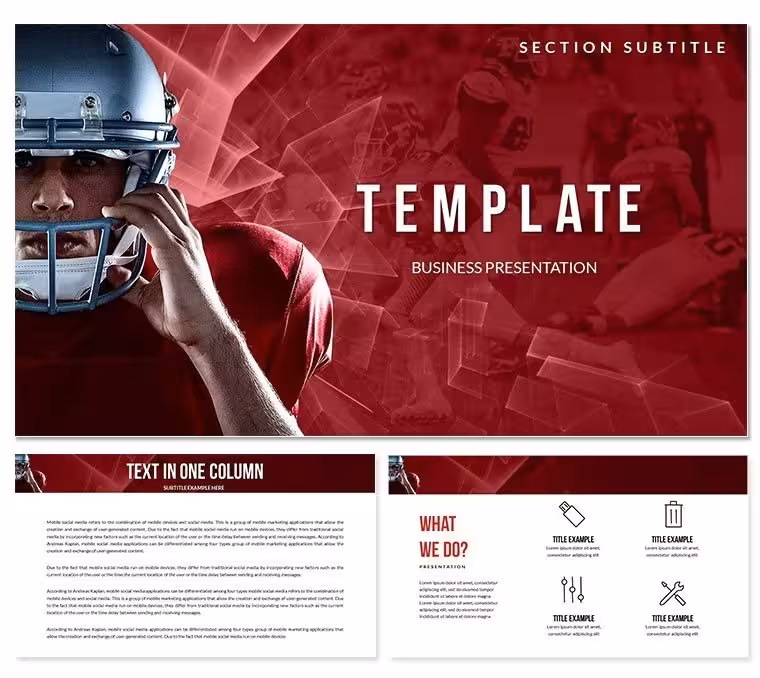 Famous American Football Players Keynote Template Presentation