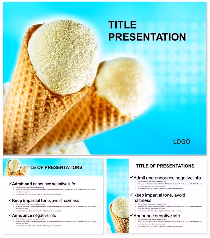 Ice Cream Plombir PowerPoint Food Template