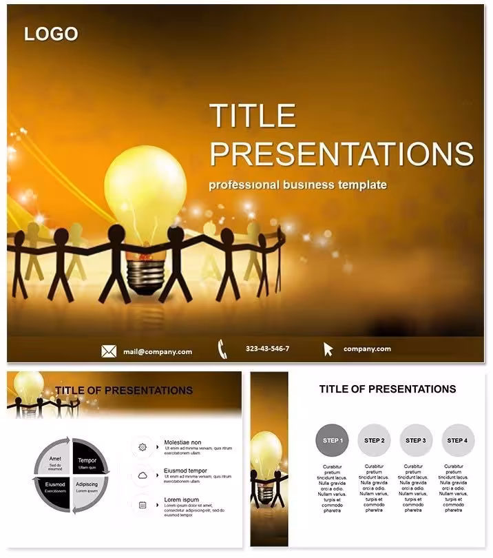 Electricity People PowerPoint Template: Spark Innovation