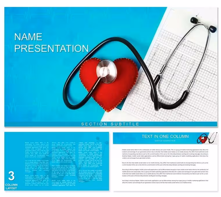 Medicine Keynote Template - 28 Diagrams 7 Color Schemes | Instant Download | ImagineLayout