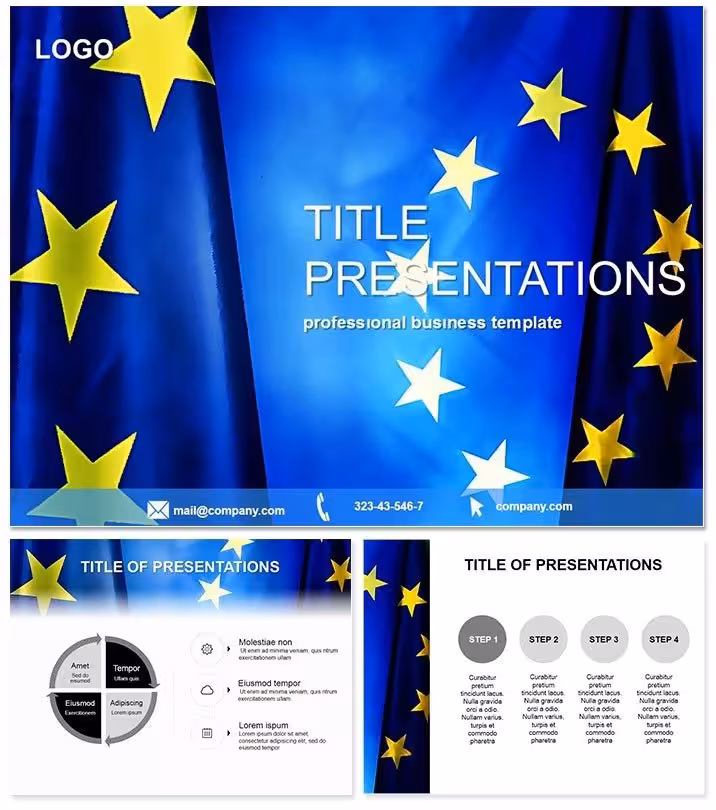 European Union Flags PowerPoint Template