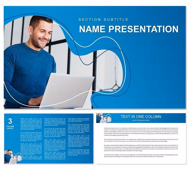 Work Home Online Jobs, Employment Keynote template
