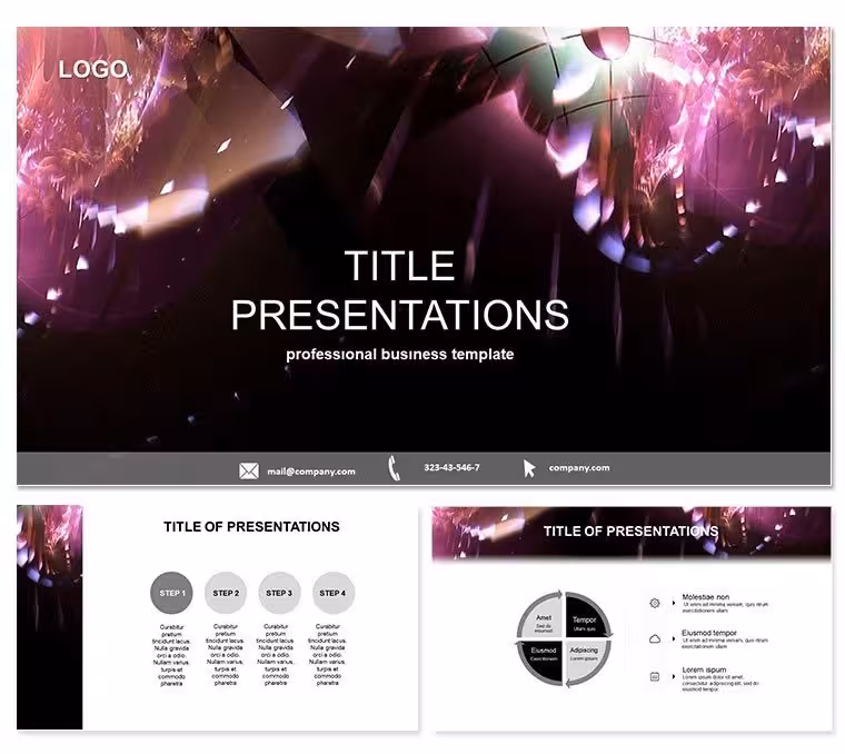 Abstract Purple Light Keynote Template