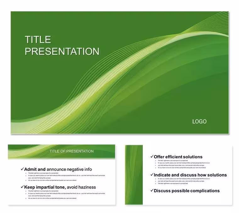 Abstract Green Wavy: Flowing Greens for Fresh Impact