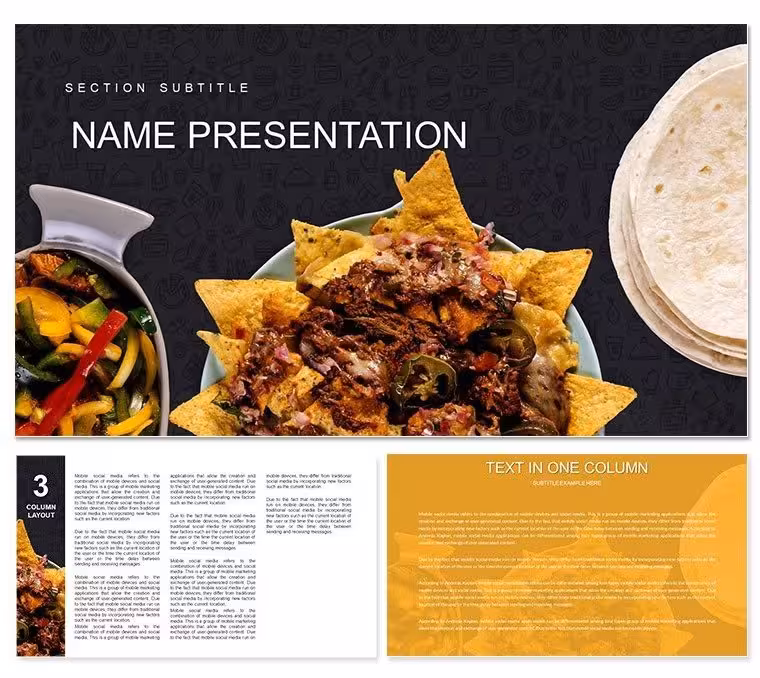 Nachos and Salsa Recipe Keynote Template - Presentation