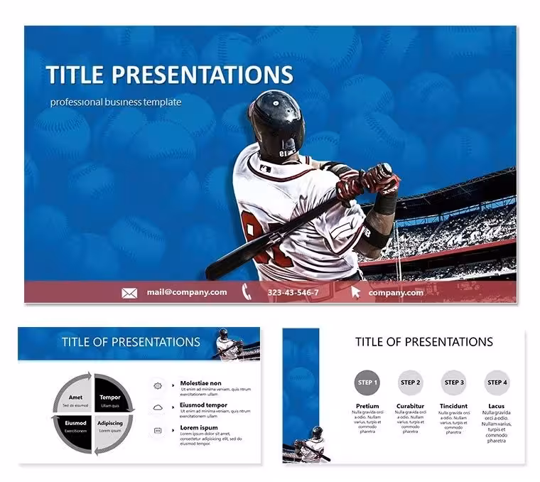 Baseball League PowerPoint Template for Teams