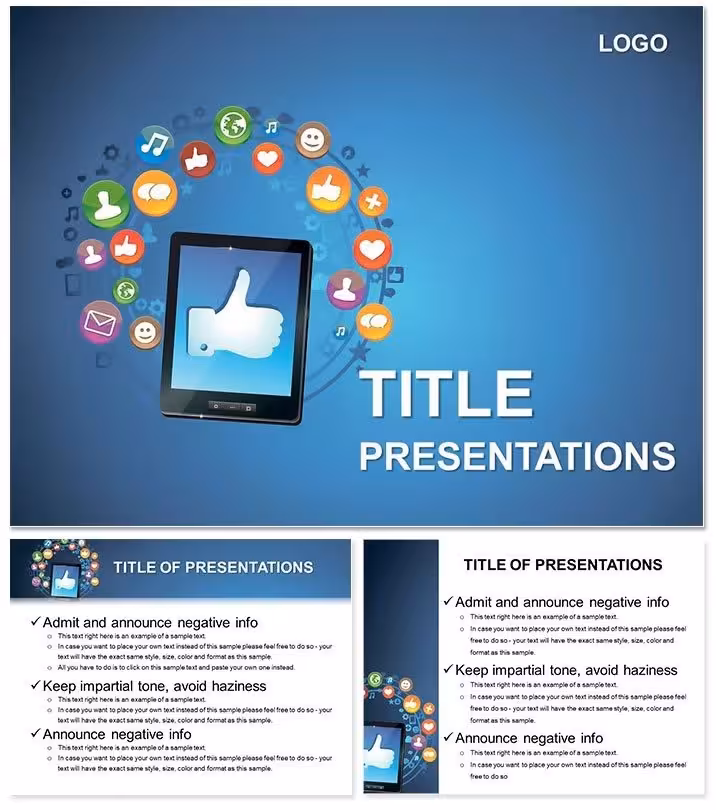 Benefits Laptop PowerPoint Template: Wire Your Wins