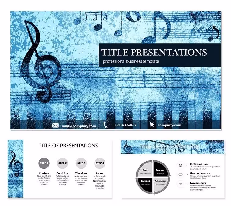 Note music player Keynote templates