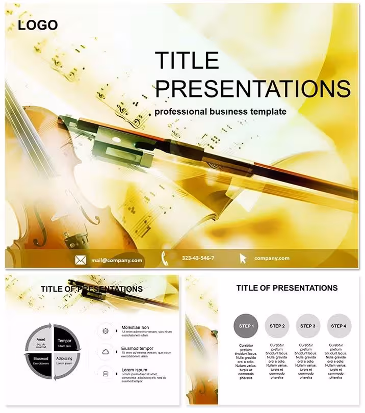 Violin Sheet Music PowerPoint Template: Harmonize Your Ideas
