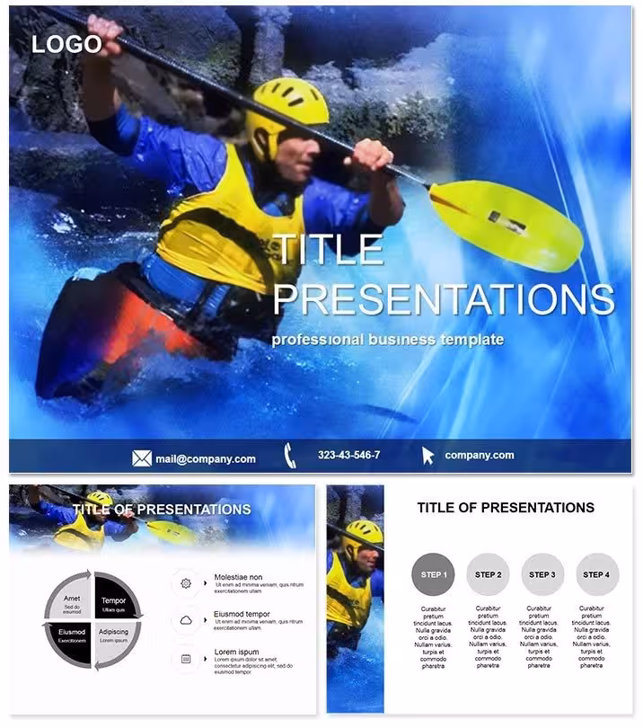 Rafting Kayak PowerPoint Template