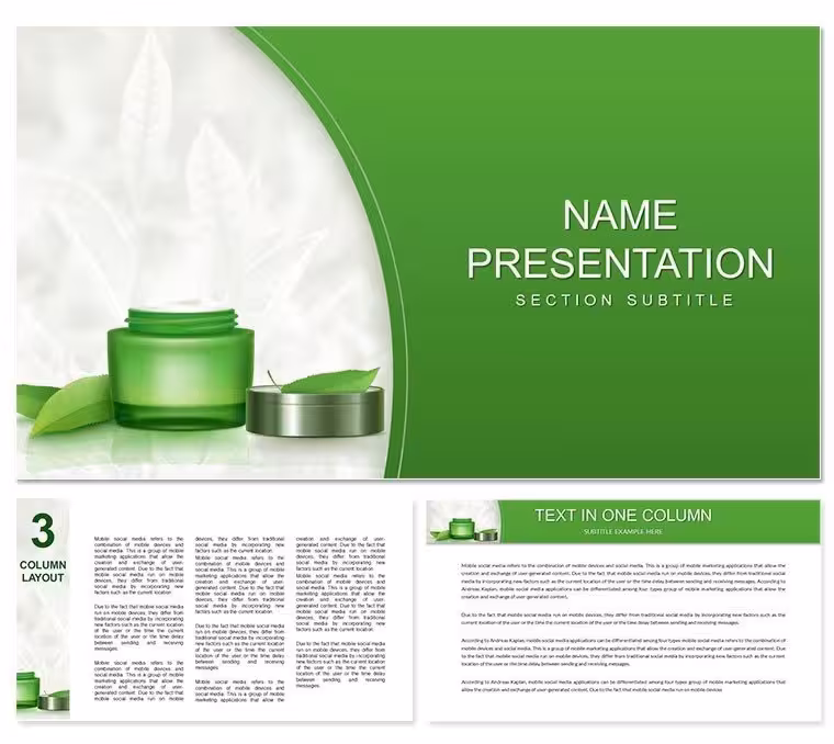 Tea Tree Antiseptic Cream Keynote Themes - Presentation Template