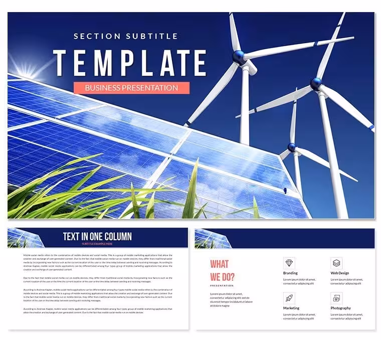Renewable Energy Keynote Template: Sustainable Visual Strategies