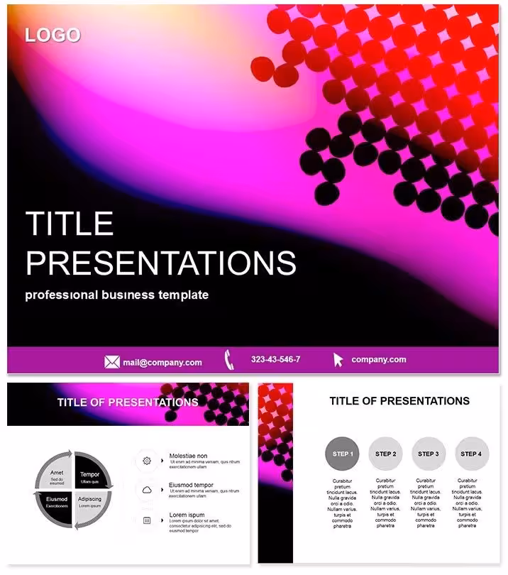 Abstract Purple Peas PowerPoint Template