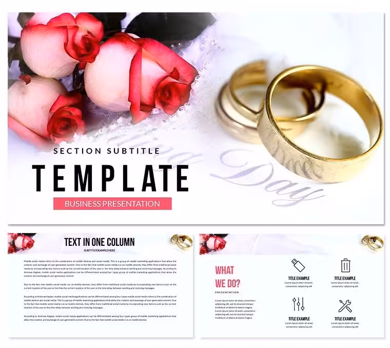 Wedding: Rings and Flowers Keynote Templates