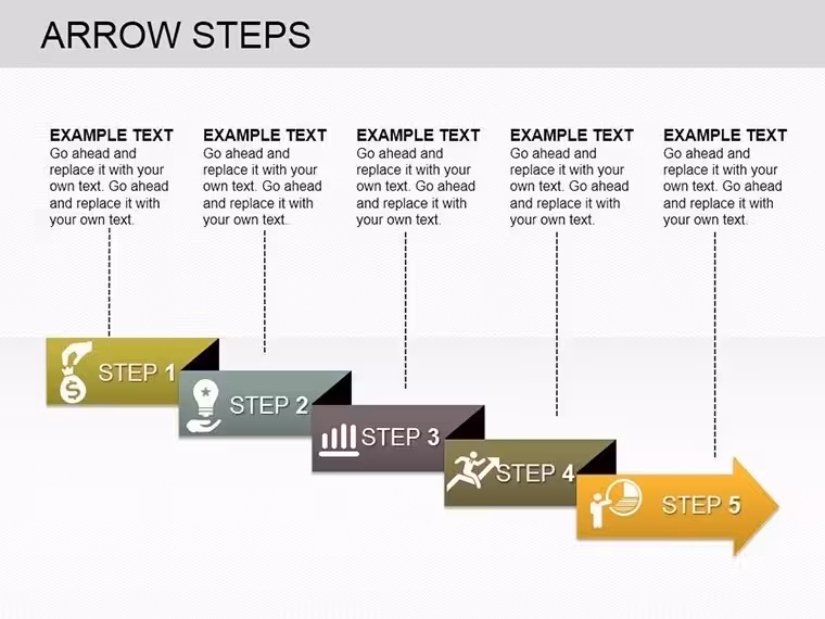 Arrow Steps Keynote Charts: Chart Your Path to Persuasive Presentations