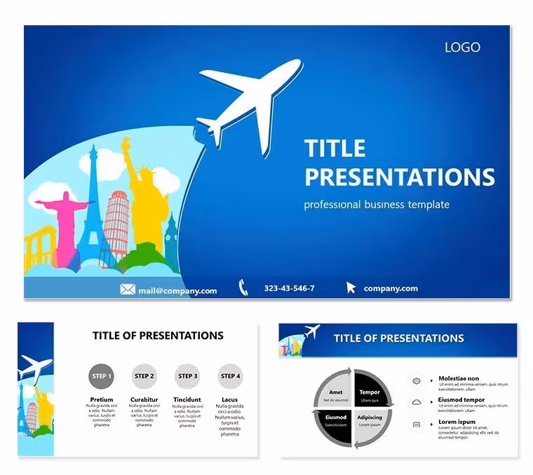 Tourist Flight Keynote Template: Animate Your Aerial Adventures