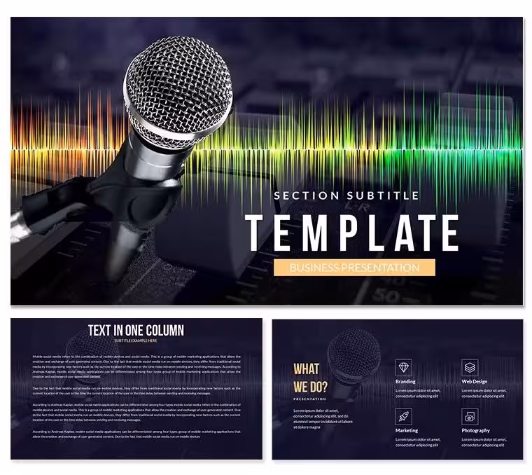 Recording microphone - Recording Studio Keynote templates