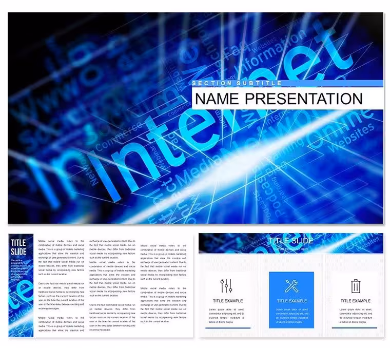 Social Media Network Keynote Template: Weave Digital Threads