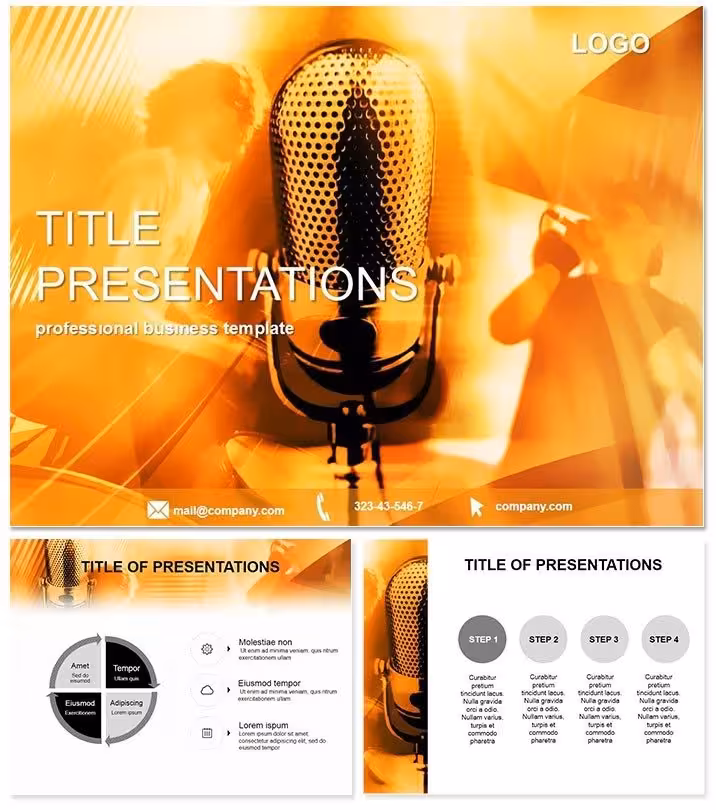 Music Production PowerPoint Template for Audio Artists