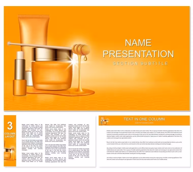Honey Cosmetics Keynote Template - Presentation