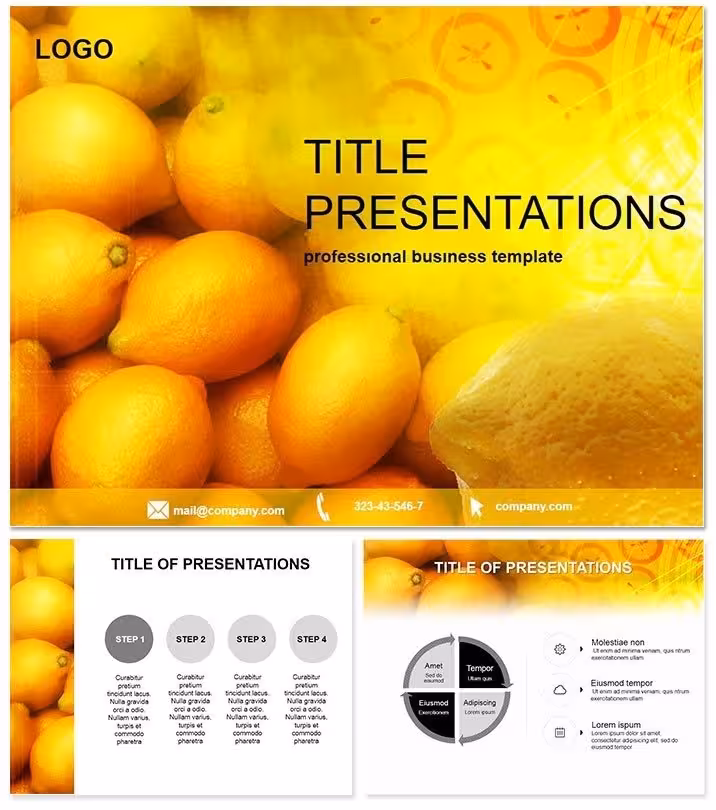 Infuse Zest into Slides with Lot of Lemon Keynote Template