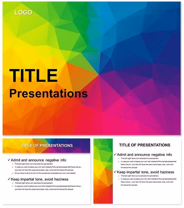 Presentation with Color Effect PowerPoint Template