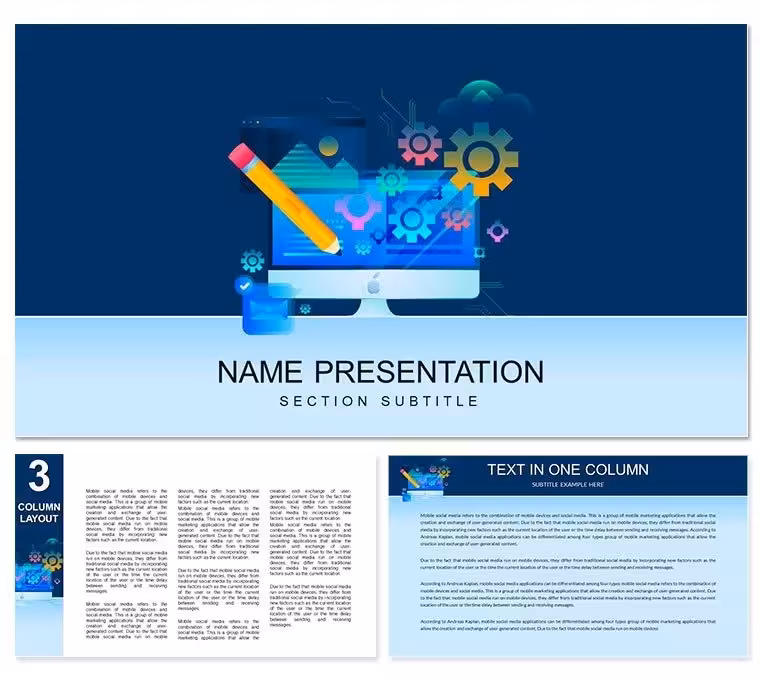 Development Projects Software Keynote Template - Design Presentation