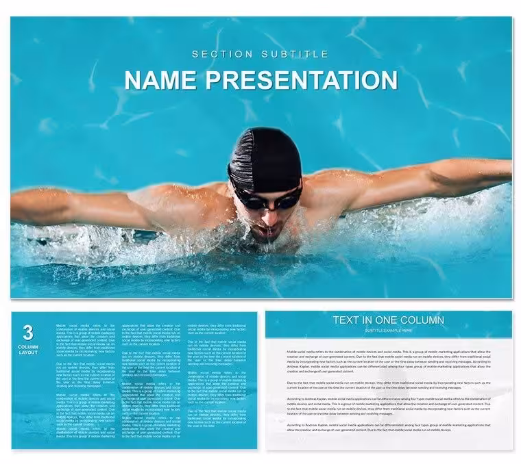 Freestyle Swimming Keynote Template - Download Presentation