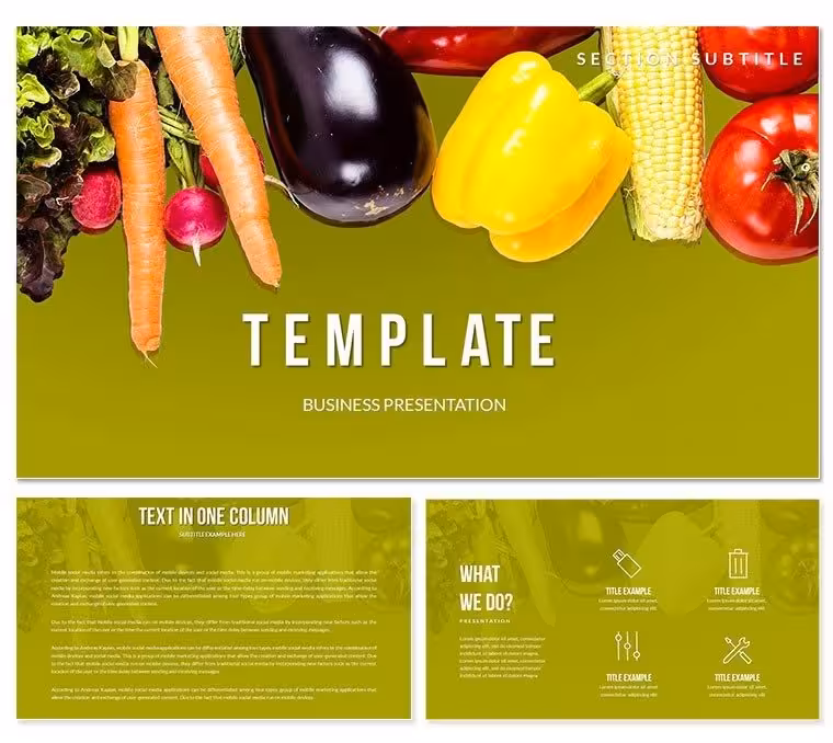 Vegetables Keynote Template - Fully Editable | ImagineLayout